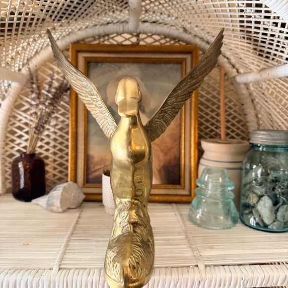 Vintage Large Brass Flying Duck Figurine - Picture 3 of 12